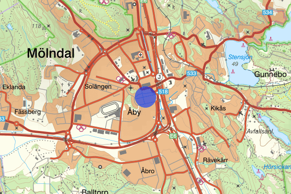 Åbybergsgatan 22 juli 13.38, Brand, Mölndal