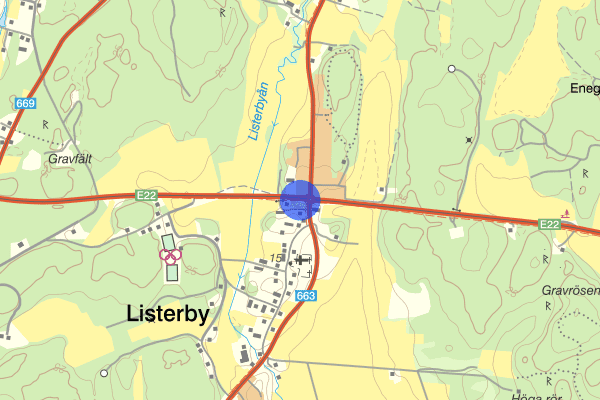 Listerby E22 23 juli 22.26, Trafikolycka, vilt, Ronneby