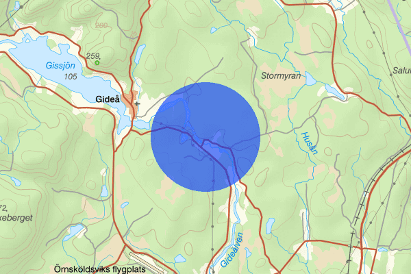 Gideå bruk 23 juli 09.53, Försvunnen person, Örnsköldsvik