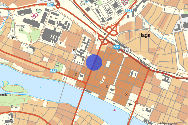 Västra Esplanaden 23 juli 10.23, Rattfylleri, Umeå