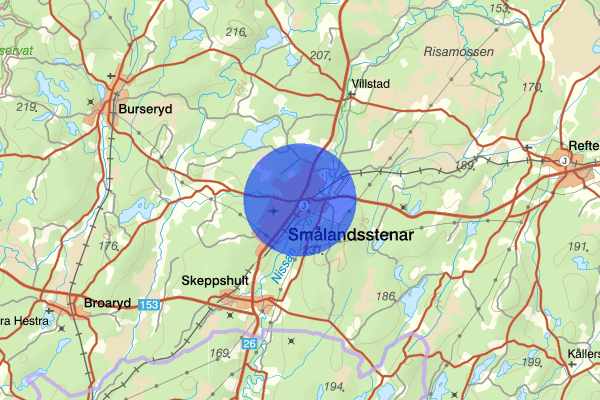 Smålandsstenar 24 juli 12.00, Brand, Gislaved