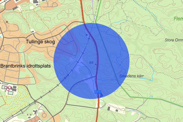 Pålamalmsvägen 24 juli 14.38, Trafikolycka, singel, Botkyrka