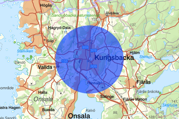 Kungsbacka 28 juli 00.01, Trafikolycka, personskada, Kungsbacka
