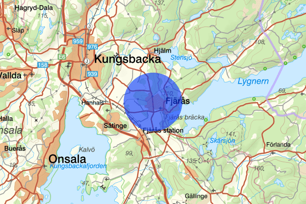 Fjärås kyrkby 28 juli 18.45, Trafikolycka, singel, Kungsbacka