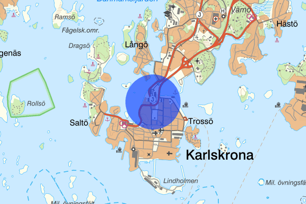 Karlskrona C 30 juli 13.41, Trafikolycka, Karlskrona
