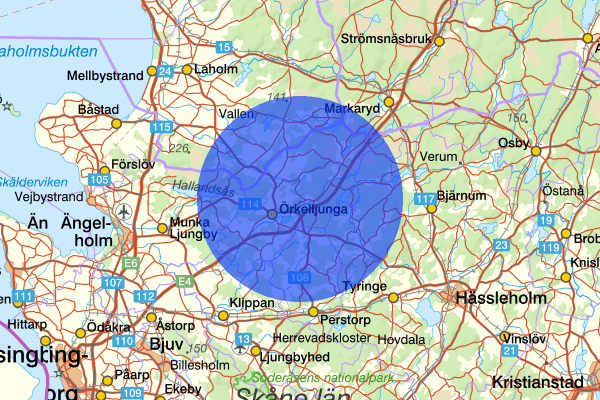 03 augusti 00.22, Skadegörelse, Örkelljunga