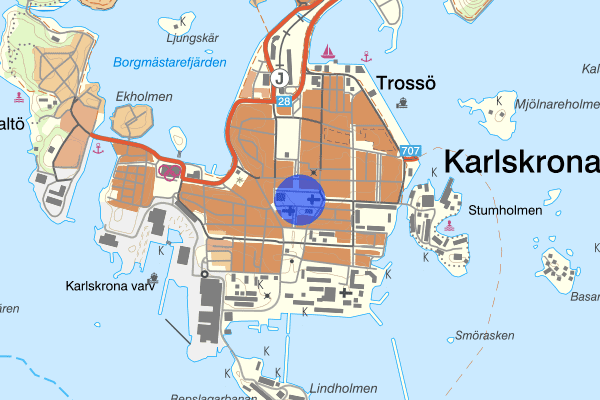 Stortorget 03 augusti 23.24, Misshandel, Karlskrona