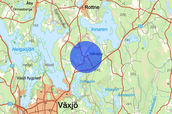 Gårdsby 04 augusti 13.52, Trafikolycka, Växjö