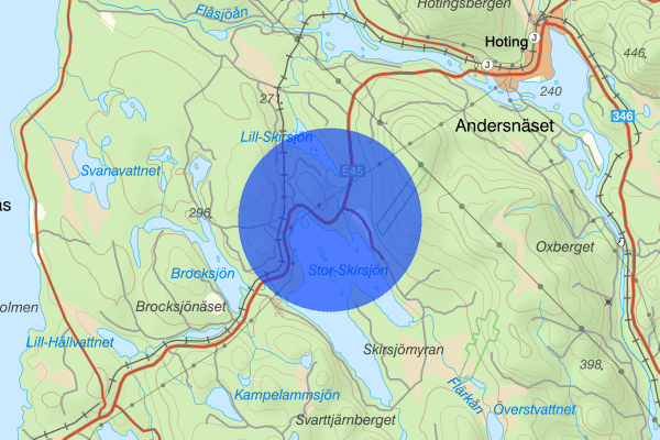 Stornäset 08 augusti 06.51, Sammanfattning natt, Jämtlands län