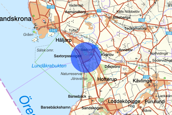 Saxtorpsskogen 08 augusti 08.38, Brand, Landskrona