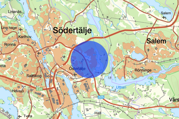 Glasberga 14 augusti 00.04, Explosion, Södertälje