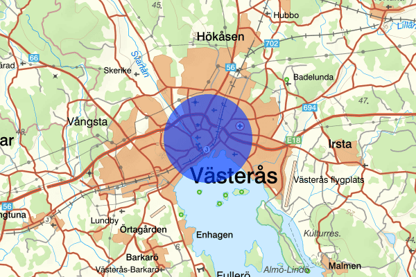 Östermalm 18 augusti 11.20, Trafikolycka, Västerås