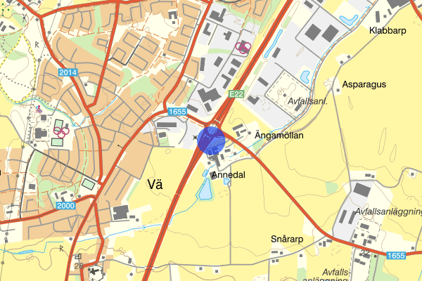 Vä E22 19 augusti 00.23, Rattfylleri, Kristianstad