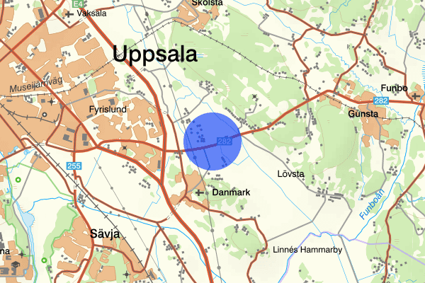Almungevägen 19 augusti 22.35, Trafikolycka, personskada, Uppsala