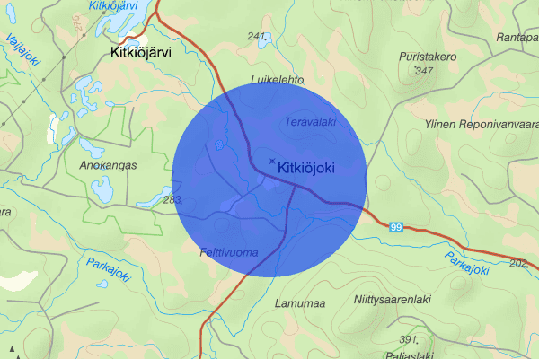 Kitkiöjoki 22 augusti 16.10, Trafikolycka, vilt, Pajala