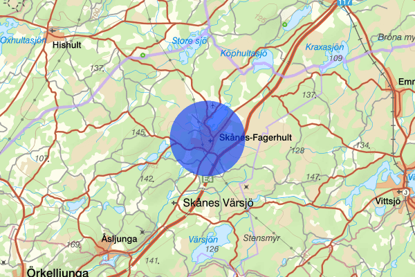 Skånes-Fagerhult 24 augusti 15.46, Räddningsinsats, Örkelljunga