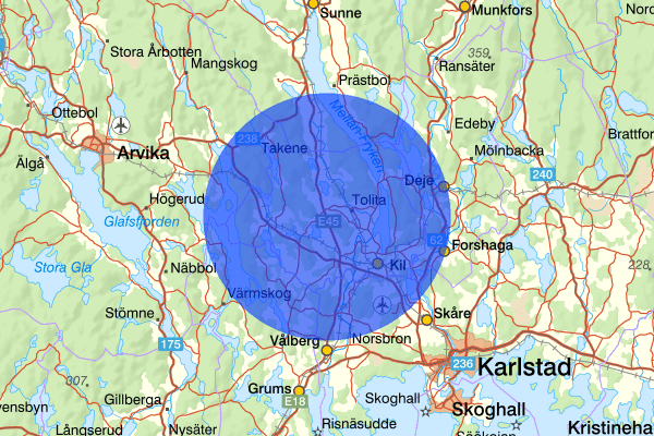  28 augusti 06.54, Sammanfattning natt, Värmlands län
