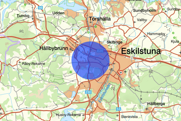 Brottsta 01 september 15.42, Farligt föremål, misstänkt, Eskilstuna