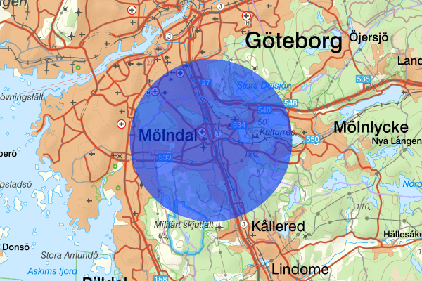 Mölndal 05 september 06.15, Farligt föremål, misstänkt, Mölndal
