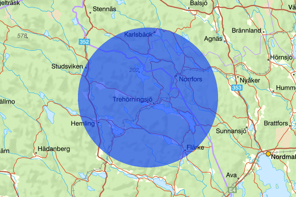 Trehörningsjö distrikt 09 september 16.13, Trafikolycka, Örnsköldsvik