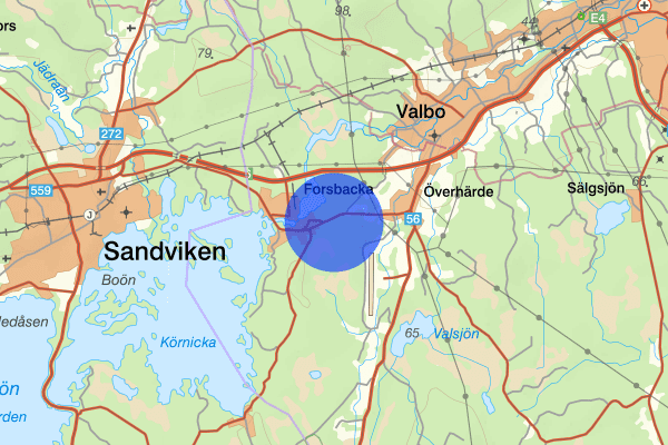 Valbovägen 12 september 00.16, Trafikolycka, personskada, Gävle