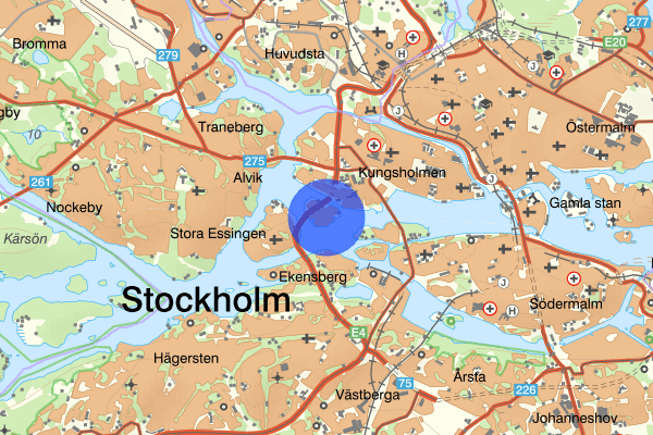 Lilla Essingen 13 september 11.51, Trafikolycka, Stockholm