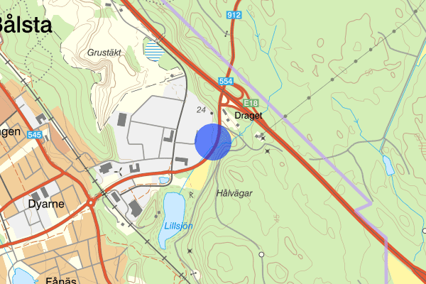 Södra Bålstaleden 15 september 23.23, Rattfylleri, Håbo