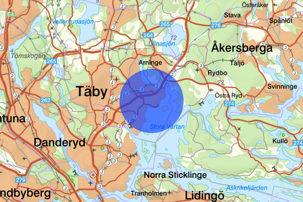 Viggbyholm 16 september 14.18, Trafikolycka, personskada, Täby