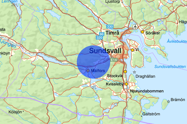 Töva 20 september 11.19, Trafikolycka, vilt, Sundsvall