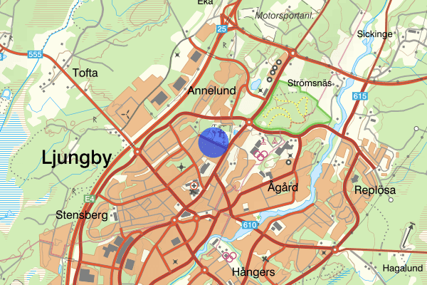 Donationsgatan 21 september 19.10, Farligt föremål, misstänkt, Ljungby