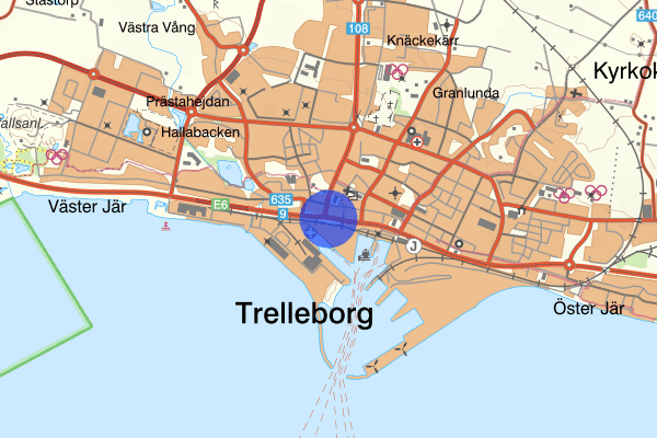 Strandgatan 22 september 17.31, Trafikolycka, Trelleborg