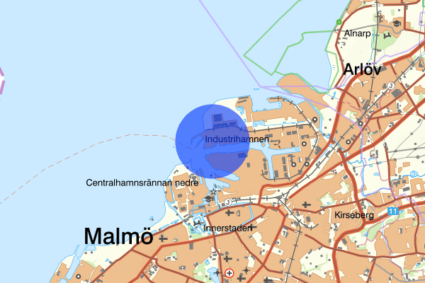 Norra Hamnen 27 september 15.23, Brand, Malmö