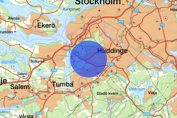 Glömsta 27 september 14.18, Trafikolycka, smitning från, Huddinge