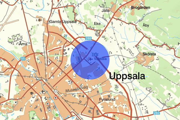 Vaksala 30 september 01.14, Trafikolycka, vilt, Uppsala