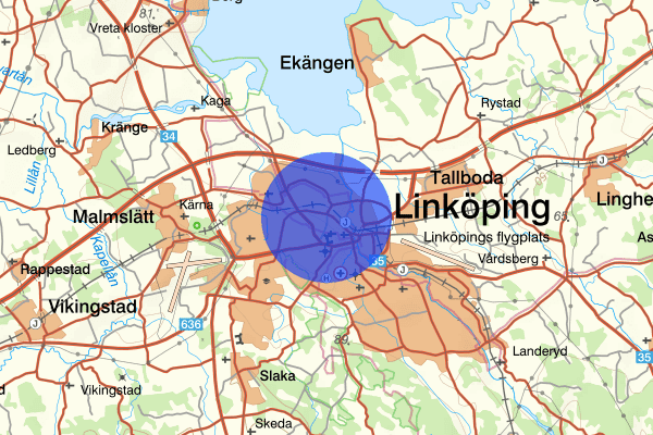 Vasastaden 03 oktober 17.54, Skottlossning, misstänkt, Linköping