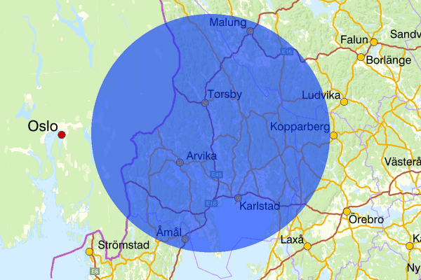 Värmlands län 05 oktober 07.10, Sammanfattning natt, Värmlands län