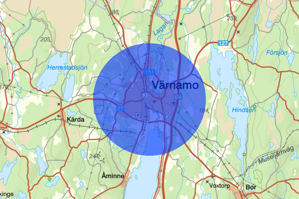 Värnamo 06 oktober 20.25, Trafikolycka, vilt, Värnamo