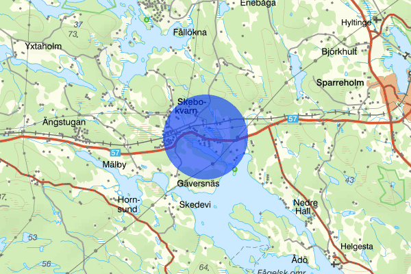 Töversta 09 oktober 05.47, Trafikolycka, vilt, Flen