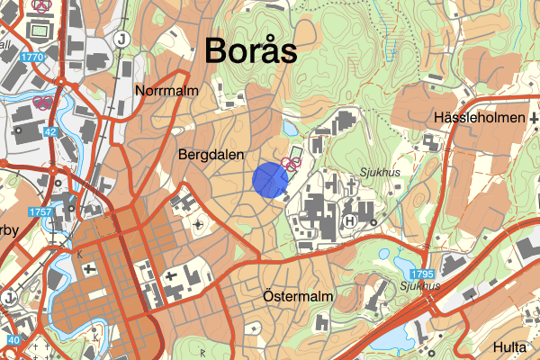 Backersgatan 09 oktober 20.35, Farligt föremål, misstänkt, Borås