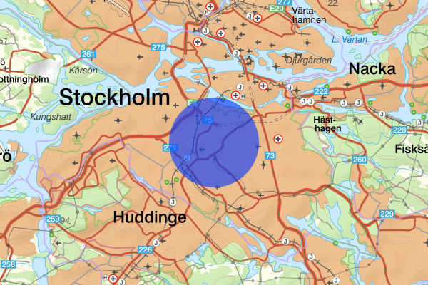 Östberga 10 oktober 08.39, Trafikolycka, Stockholm