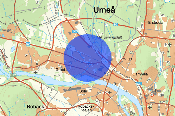 Västerslätt 10 oktober 11.53, Arbetsplatsolycka, Umeå