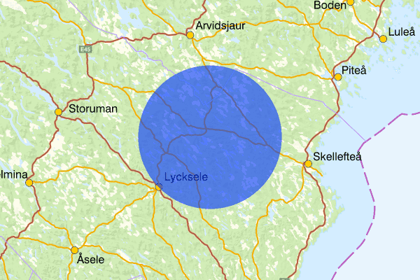 13 oktober 18.13, Trafikolycka, vilt, Norsjö