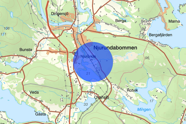 Skedlovägen 13 oktober 20.14, Trafikolycka, vilt, Sundsvall