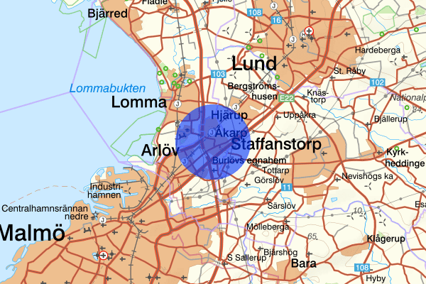 Åkarp 14 oktober 16.16, Trafikolycka, Burlöv