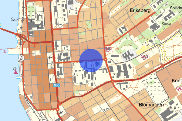 Biblioteksgatan 14 oktober 20.03, Trafikolycka, Östersund