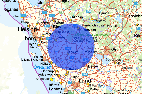  15 oktober 06.47, Trafikolycka, Svalöv