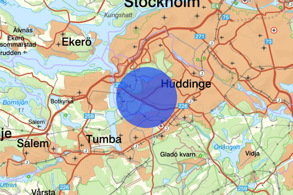 Glömsta 15 oktober 22.30, Olaga intrång, Huddinge