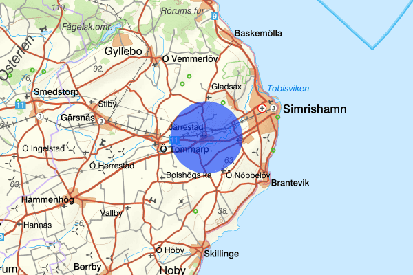 Järrestad 17 oktober 11.30, Brand, Simrishamn