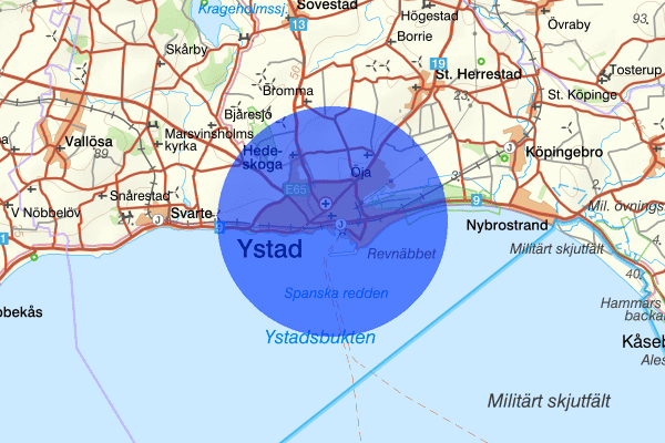 Ystad 20 oktober 07.42, Olaga hot, Ystad