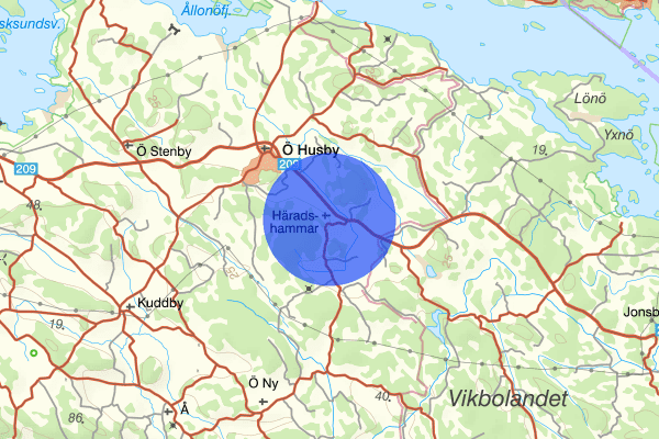 Häradshammar 21 oktober 12.43, Trafikolycka, singel, Norrköping